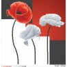 Схема картины Красно-серые маки для вышивки бисером на атласе ТК058ан5858
