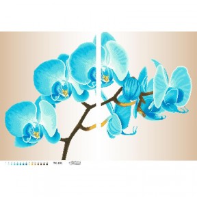 Набор для вышивания бисером Барвиста Вышиванка Яркая голубая орхидея (диптих) 86х58 ТК101ан8658k