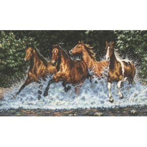 Набір для вишивки хрестиком Dimensions 35214 Galloping Horses