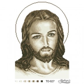 Набор для вышивания бисером Барвиста Вышиванка Иисус бежевый 35х45 ТО027ан3545k