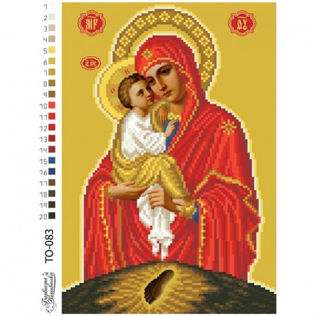 Набор для вышивания бисером Барвиста Вышиванка Почаевская икона Божией Матери 22х32 ТО083пн2232k