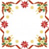 Схема Новогодняя скатерть Новогодний цветок для вышивки бисером и нитками на немецкой ткани с водонепроницаемым покрытием. ТР149