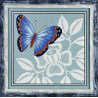 Набір для вишивання хрестиком Alisena 1122а Синій метелик фото