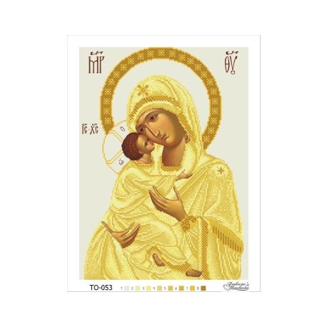Набор для вышивания бисером Барвиста Вышиванка Владимирская икона Божией Матери 32х43 ТО053ан3243k