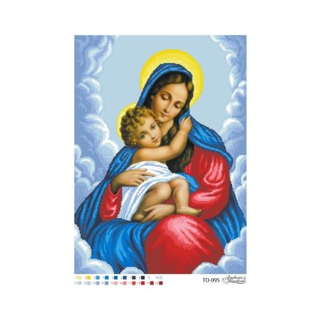 Набор для вышивания бисером Барвиста Вышиванка Мария с Ребенком 43х59 ТО095ан4359k