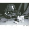 Схема картины Бокал и роза для вышивки бисером на атласе ТК008ан5442