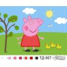 Схема картины Свинка Пеппа (серия: Свинка Пеппа) для вышивки бисером на ткани ТД007пн2115
