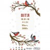 Схема картины Метрика ребенка «Зима» для вышивки бисером на ткани ТЛ023пн2233
