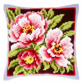 Набір для вишивки подушки Vervaсo PN-0144348 Рожеві квіти / Pink Flowers
