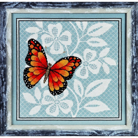 Набор для вышивки крестом Alisena 1125а Красная бабочка фото