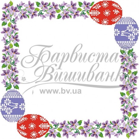 Схема Великодня скатертина для вишивки бісером і нитками на тканині ТР250пБ5252