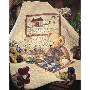 Набор для вышивания  детского одеяла 3185 Old Teddies Quilt