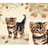 Набор для вышивки крестом XIU CRAFTS 2801603 Котик и листья фото