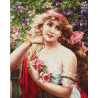 Набір для вишивки гобеленів Luca-S G549 Дівчина з трояндами фото
