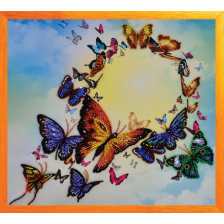 Набор для вышивания Картины Бисером Р-202 Танец бабочек фото