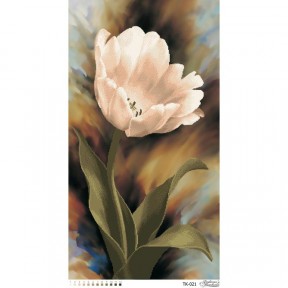 Схема картины Романтический тюльпан для вышивки бисером на габардине ТК021пн4482