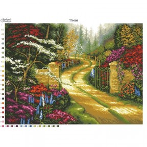 Схема картины Пейзаж Ворота для вышивки бисером на ткани ТП008пн6750