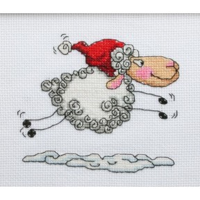 Новорічна овечка Набір для вишивання хрестиком Леді ЛД1266