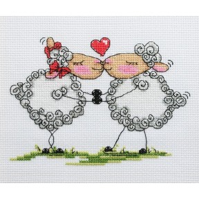 Влюбленные овечки Набор для вышивки крестом Леді ЛД1268