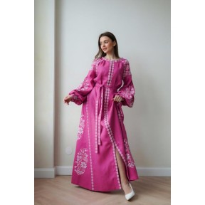 Сшитое женское платье - вышиванка БОХО для вышивки нитками Свадебная Барвиста Вишиванка ПЕ007лП4203_018_022