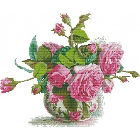 Романтична троянда Набір для вишивання хрестиком з друкованою