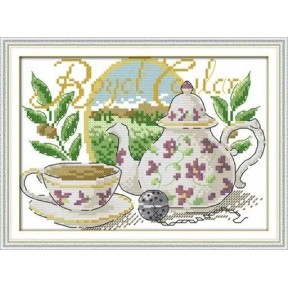 Чай Набор для вышивания крестом с печатной схемой на ткани Joy Sunday J175