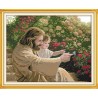 Иисус и ребенок Набор для вышивания крестом с печатной схемой на ткани Joy Sunday R314
