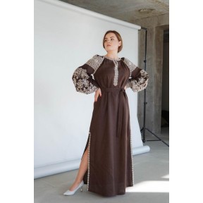Сшитое женское платье - вышиванка БОХО для вышивки нитками Оригинальность Барвиста Вишиванка ПЕ012лК4201_006_040