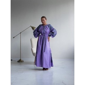 Зшита жіноча сукня - вишиванка БОХО для вишивки нитками Намисто Барвиста Вишиванка ПЕ003лФ4205_231_027