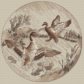 Схема для вышивания крестиком Ксения Вознесенская Птичья Верность Утки СХ-031КВ