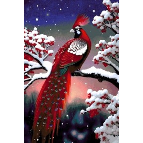 Красный павлин Набор для вышивания бисером ТМ АЛЕКСАНДРА ТОКАРЕВА 44-6080-КК