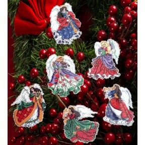 Рождественские Ангелы Набор для вышивания крестом Classic Design 4573