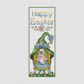 Схема для вишивання хрестиком Ксенія Вознесенська Щасливого Великодня- дівчинка з кроликом СХ-092КВ