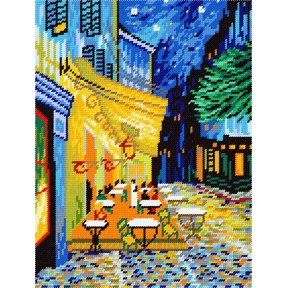 «Нічна тераса кафе», В. ван Гог Набір для вишивання на канві з малюнком Quick Tapestry TL-44