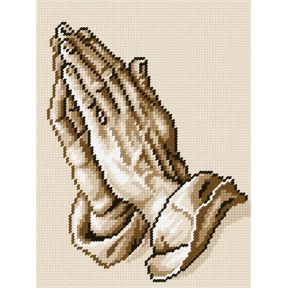 Руки в молитві, А. Дюрер Набір для вишивання по канві з малюнком Quick Tapestry TH-90