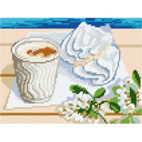Утренний кофе Набор для вышивания по канве с рисунком Quick Tapestry TH-91