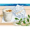Ранкова кава Набір для вишивання на канві з малюнком Quick