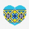 Сердце и вышиванка Набор для вышивания крестом Чарівниця N-949