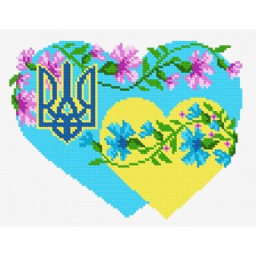 З Україною у серці Набір для вишивання хрестом Чарівниця N-1610