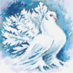 Голуб Канва з нанесеним малюнком Чарівниця E-68