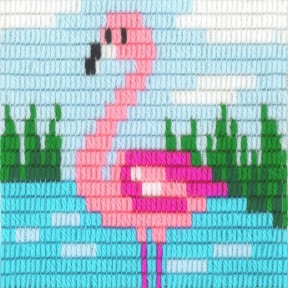 Фламинго Набор для вышивания вертикальным стежком Stitch me I-027