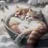 Кошки в лукошке Набор для вышивания бисером ТМ АЛЕКСАНДРА