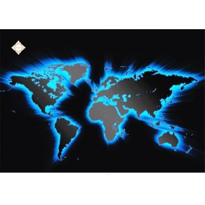 СЛ-2033 Карта мира.ТМ Миледи.Схема для вышивки бисером Міледі
