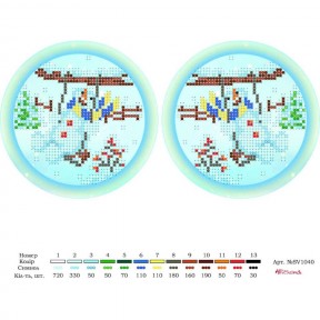 Новорічна іграшка Схема для вишивки бісером Alisena SV-1040