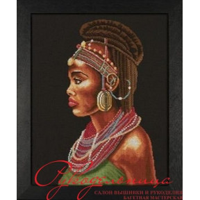 Набор для вышивания Lanarte L35075а Traditional African jeweiiery Африканка