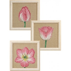 3 квітки Набір для вишивання хрестиком Permin 70-3360