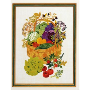 Корзина с овощами Набор для вышивания крестом Eva Rosenstand 08-4176