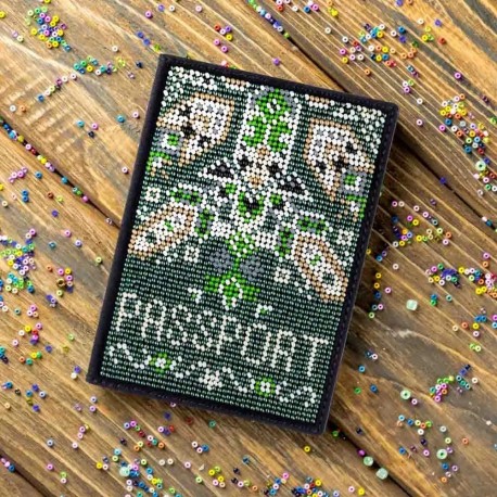 Обкладинка на паспорт Набір для вишивання бісером на штучній