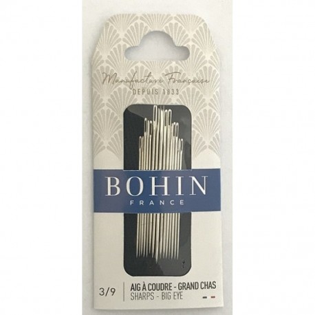 Набор игл Sharp для шитья с большим ушком №3/9 Bohin 00269