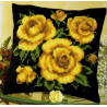 Набір для вишивки подушки Vervaco 1200/542 Жовті чайні троянди